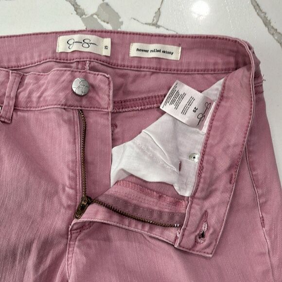Jennifer Simpson | Women’s Forever Rolled Skinny Pink Denim Jeans 29 - Picture 6 of 12